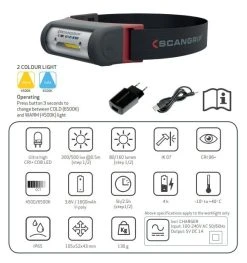 I-Match 2 - 6500k/4500k Inspection Head Torch -Save device Scangrip I Match 2 features 581x618