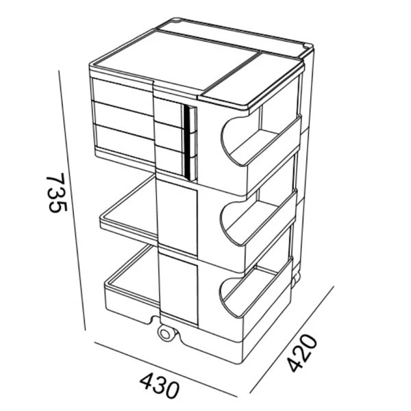 Boby Trolley - Utility Storage Unit 4 Boby Trolley - Utility Storage Unit - Image 2