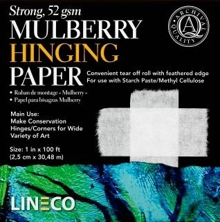 Mulberry Hinging Paper Tape 52gsm - Japanese Tissue Lineco 4 Mulberry Hinging Paper Tape 52gsm - Japanese Tissue Lineco - Image 2